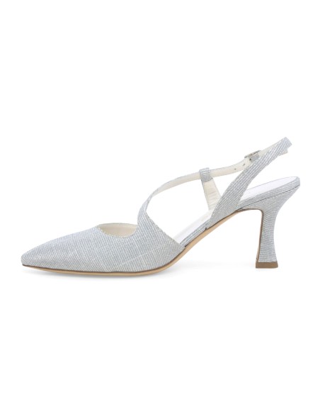 Melluso slingback elegante in tessuto glitter